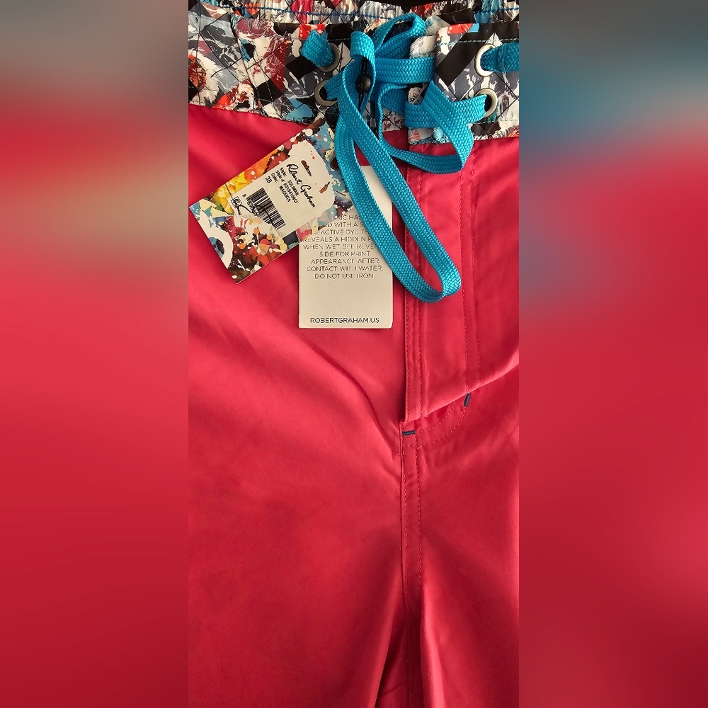 ROBERT GRAHAM Men's Swim Board Short Size 38 New With Tags. - Picture 2 of 8